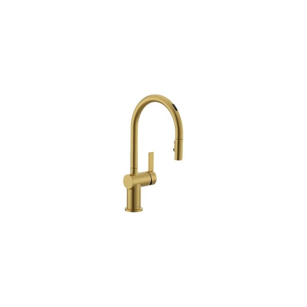 Brushed Gold One-Handle Pulldown Kitchen Faucet